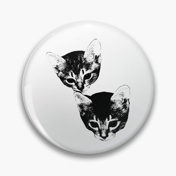 Item preview, Double Trouble Twin Kittens High Contrast Stencil Art designed and sold by JengPath.