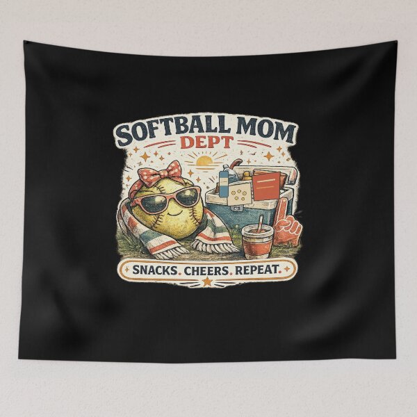 Item preview, Softball Mom Dept Snacks Cheers Repeat Shirt designed and sold by Concrete Coffee Studio.