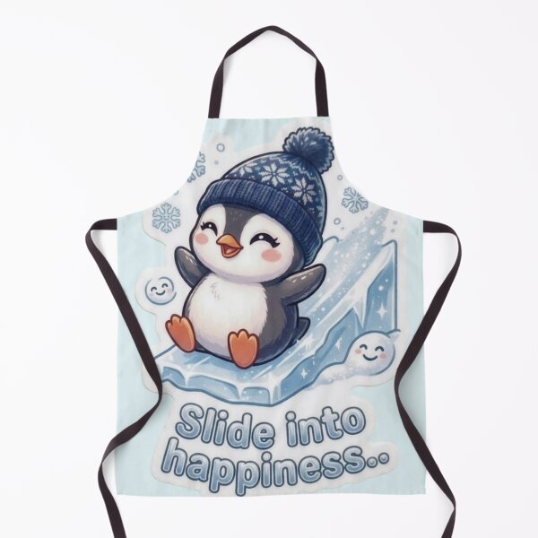 Item preview, Slide Into Happiness Cute Penguin Winter Sticker designed and sold by Snikdha.