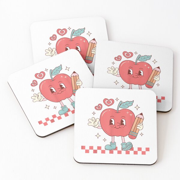 Item preview, Cute Retro Checkered Apple with Face Teacher Pencil Trendy T-Shirt designed and sold by SavsMerch.