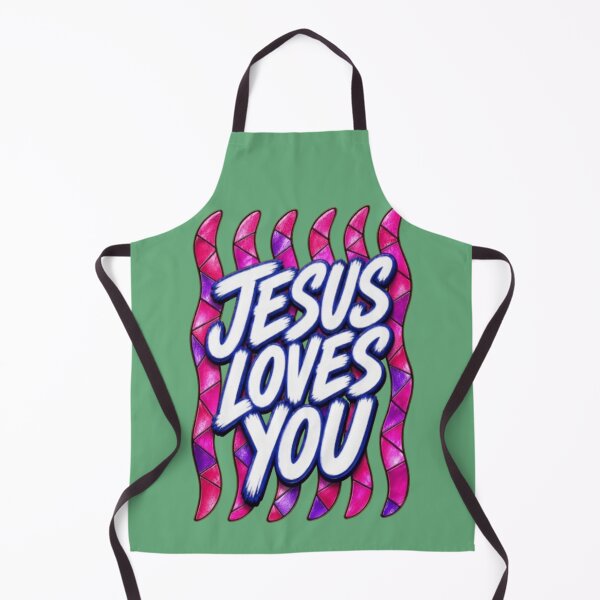 Item preview, Jesus Loves You Stained Glass Christian Faith Gift designed and sold by Syrupulse.