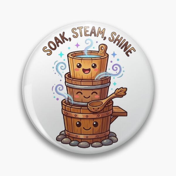 Item preview,  Soak Steam Shine Sauna Wellness Kawaii Vintry Off designed and sold by VintryOff.