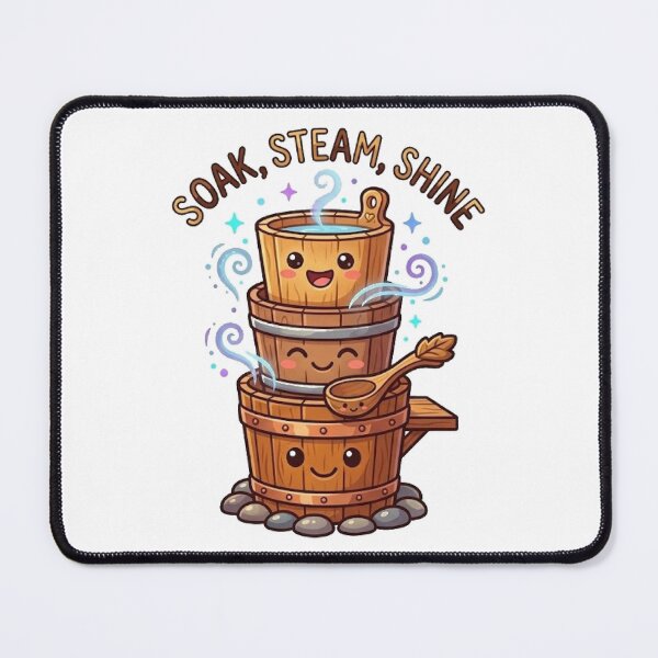 Item preview,  Soak Steam Shine Sauna Wellness Kawaii Vintry Off designed and sold by VintryOff.