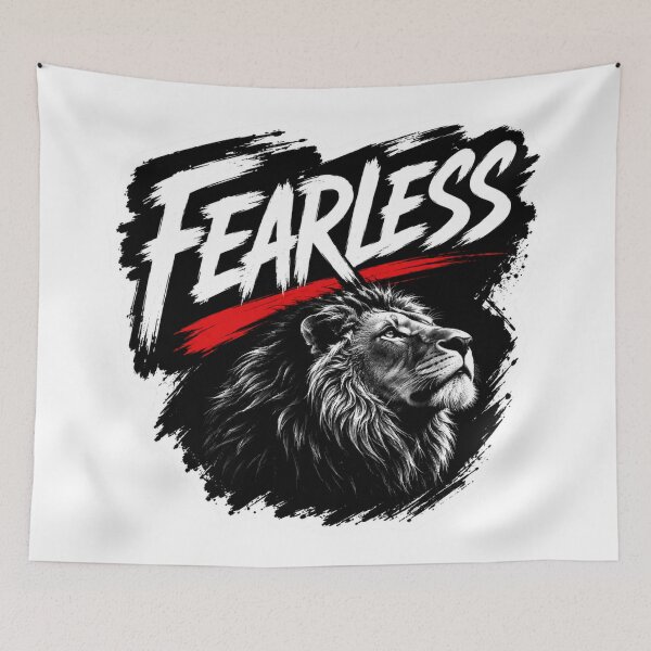 Item preview, Fearless motivational lion designed and sold by MR4me.