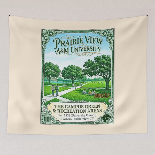 Item preview, Prairie View A&M University Campus Green Vintage Engraving designed and sold by EvergreenPark - Tee Studio.