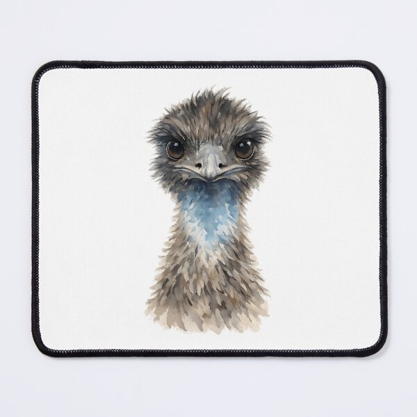 Item preview, Curious Emu Watercolour Portrait designed and sold by Jaruart.