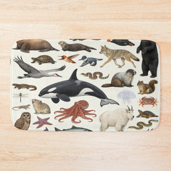 Item preview, Animals of Washington Retro Style Identification Chart designed and sold by kakarikihill.