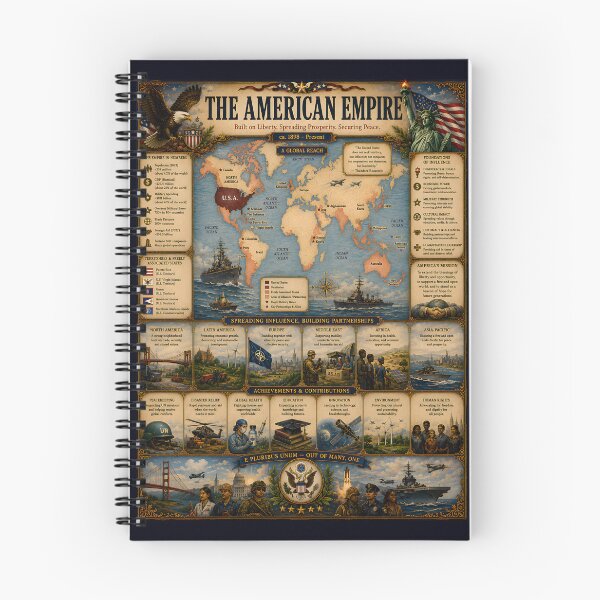 Item preview, American Empire Map with Supplementary Historical Infographic Panel – 1898 ce United States Global Map   designed and sold by RockyLambda.