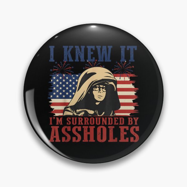 Item preview, I Knew It Im Surrounded By Assholes Patriotic American Flag Firework Art designed and sold by HarinDonreka.