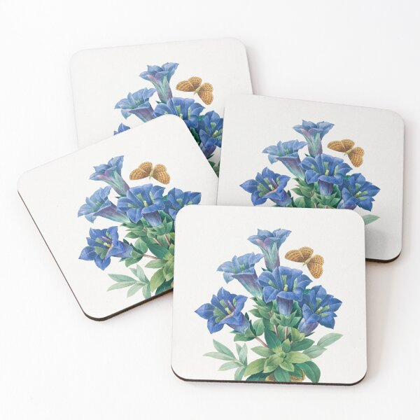 Item preview, Trumpet Gentian Flowers Botanical Illustration designed and sold by TheRetroArtRoom.