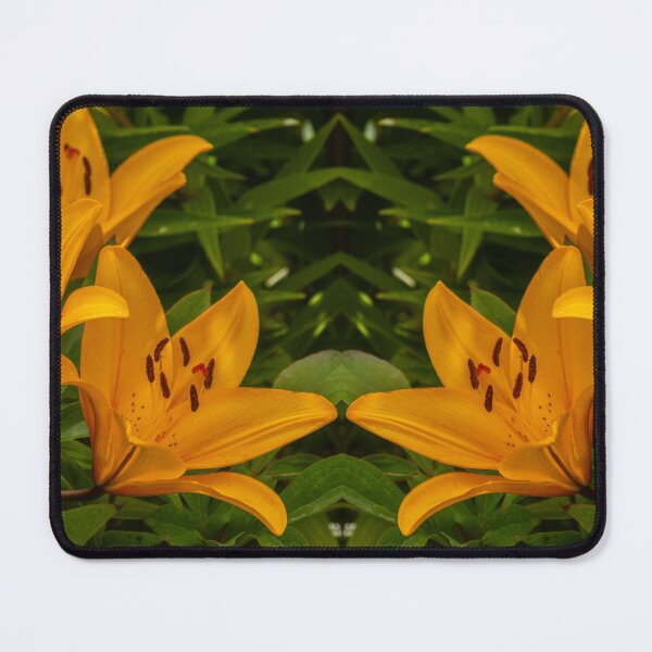Item preview, Orange Lily Kaleidoscope — Vibrant Symmetrical Floral Pattern designed and sold by Andrey Yurkevich Art.