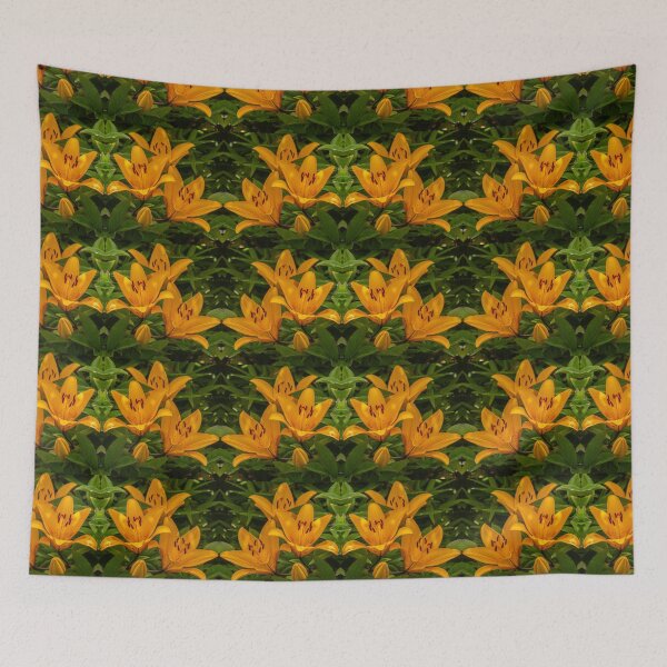 Item preview, Orange Lily Kaleidoscope — Vibrant Symmetrical Floral Pattern designed and sold by Andrey Yurkevich Art.