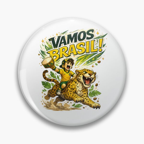 Item preview, Brazil Jaguar Football Fan T-Shirt designed and sold by Drofted.