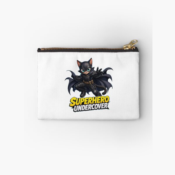 Item preview, Cute Superhero Undercover Cat Comic Vigilante designed and sold by IvoryArtDesign.