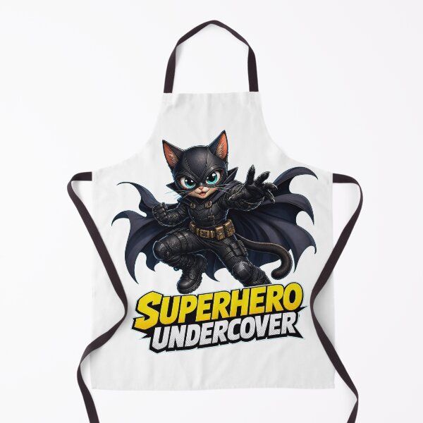 Item preview, Cute Superhero Undercover Cat Comic Vigilante designed and sold by IvoryArtDesign.