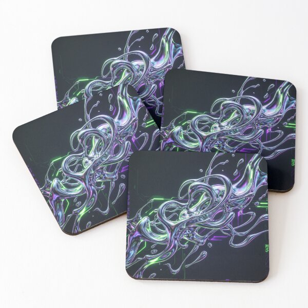 Item preview, Neon Liquid Metal Cyberpunk 3D Art designed and sold by Opie-Adn.
