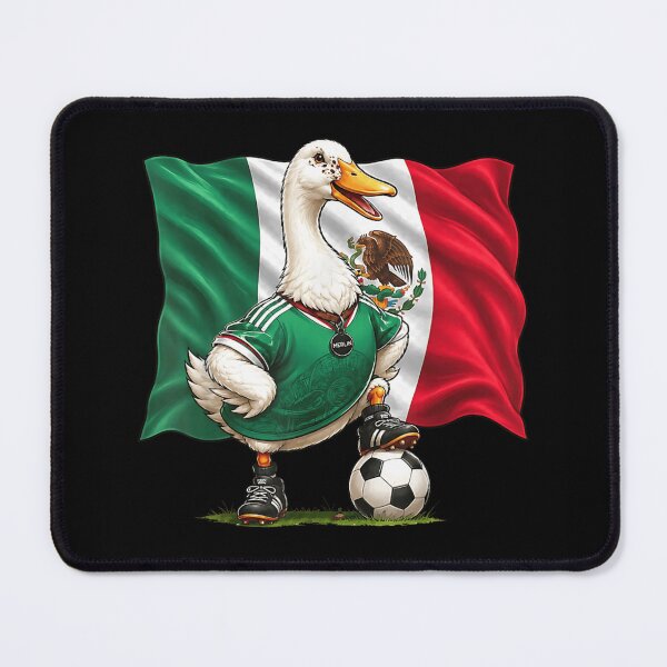 Item preview, Merlin Football Duck Mascot Mexican Flag Green Soccer Jersey Athlete Design Art designed and sold by HarinDonreka.