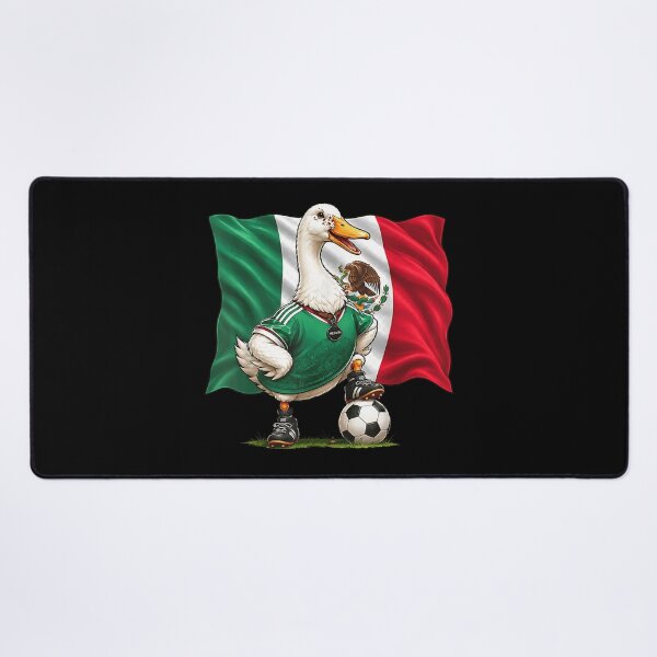 Item preview, Merlin Football Duck Mascot Mexican Flag Green Soccer Jersey Athlete Design Art designed and sold by HarinDonreka.