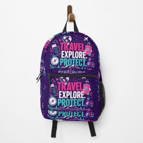 Item preview, Travel Explore Protect - Girl Geek Girl Sheek designed and sold by Girl Geek Girl Sheek.