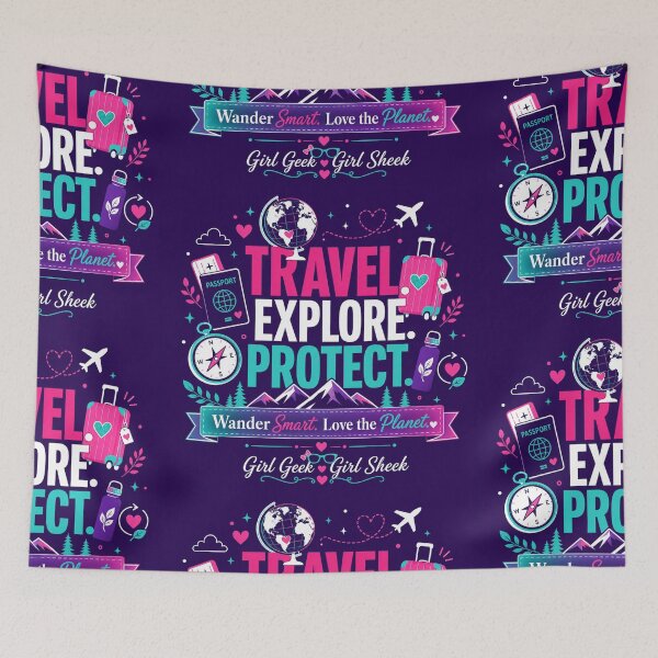 Item preview, Travel Explore Protect - Girl Geek Girl Sheek  designed and sold by Girl Geek Girl Sheek.
