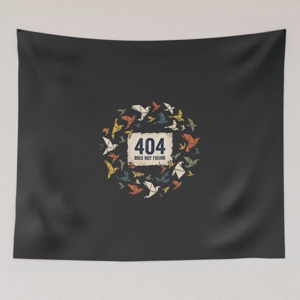 Item preview, 404 Bird Not Found Retro Origami Tech Humor designed and sold by AdyKurniawan.