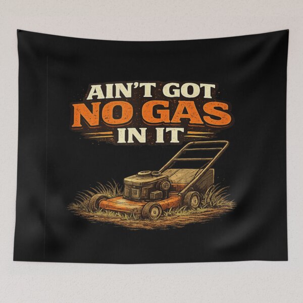 Item preview, Aint Got No Gas In It Funny Vintage Lawn Mower Graphic Art designed and sold by DaphoLatara.