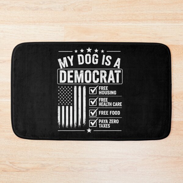 Item preview, My Dog Is A Democrat Funny Political Satire Patriotic American Flag Graphic designed and sold by DaphoLatara.