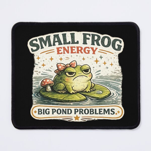 Item preview, Small Frog Energy Big Pond Problems Funny Frog Shirt designed and sold by Concrete Coffee Studio.