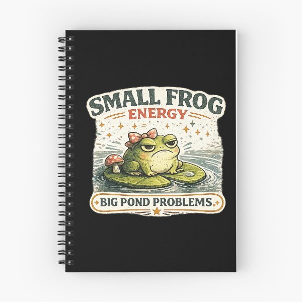 Item preview, Small Frog Energy Big Pond Problems Funny Frog Shirt designed and sold by Concrete Coffee Studio.