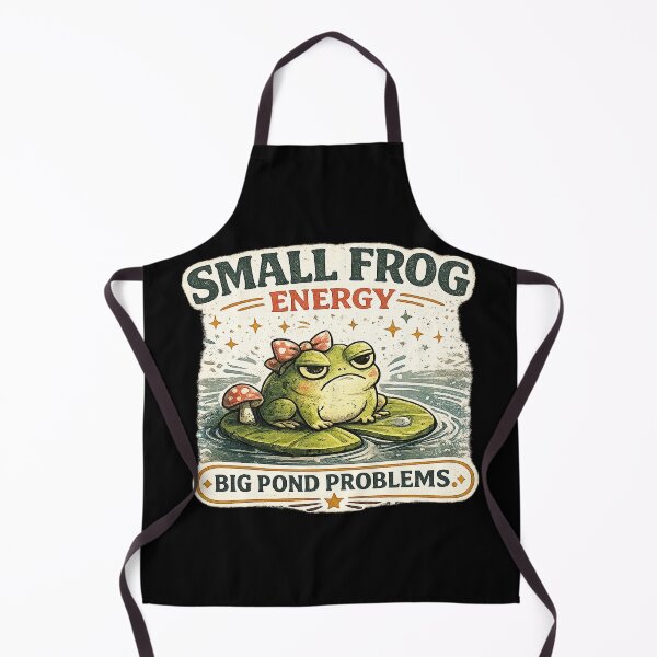 Item preview, Small Frog Energy Big Pond Problems Funny Frog Shirt designed and sold by Concrete Coffee Studio.