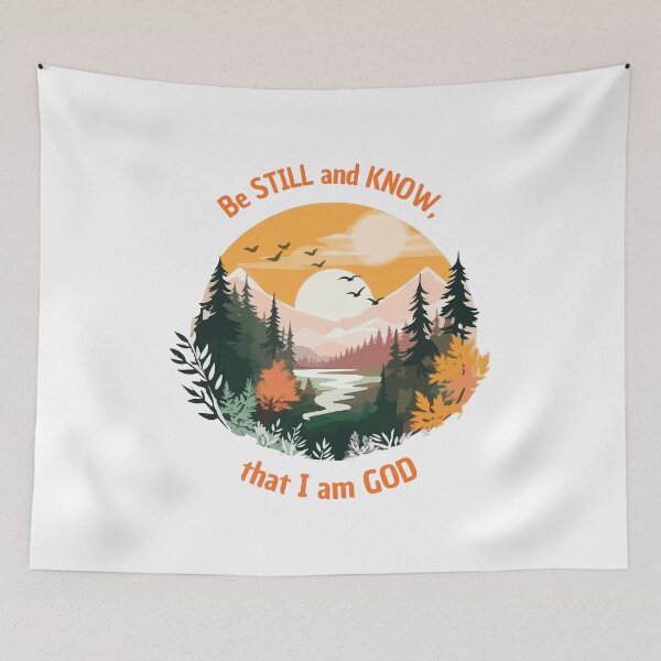 Item preview, Be Still and Know That I Am God | Psalm 46:10 Christian Nature Design | Faith-Inspired Scripture Quote designed and sold by PureHopeStudio.