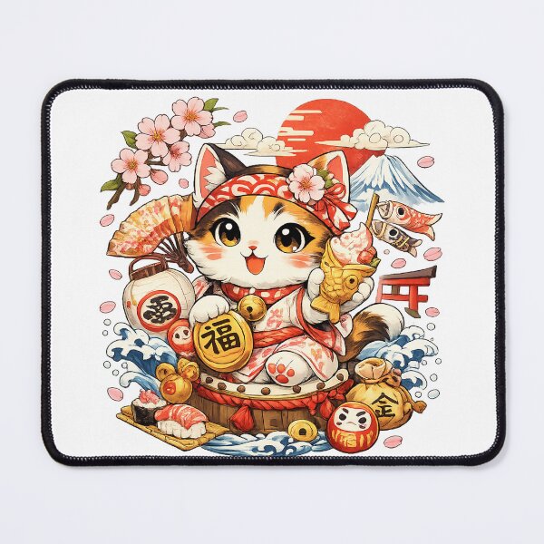 Item preview, Kawaii Sakura Cat – Japanese Anime Lucky Kitty | Cute Japan Aesthetic designed and sold by Cavalier-org.