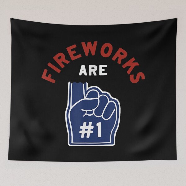 Item preview, Fireworks Are Number One Fourth Of July Patriotic Blue Foam Finger Art designed and sold by DaphoLatara.