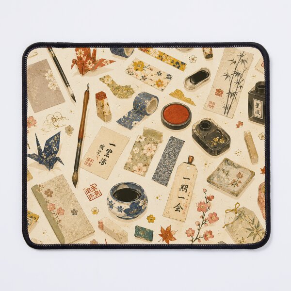 Item preview, Japanese Vintage Objects Seamless Pattern – Traditional Culture Collage Illustration designed and sold by Siti Hoiriyah.