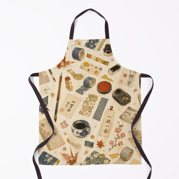 Item preview, Japanese Vintage Objects Seamless Pattern – Traditional Culture Collage Illustration designed and sold by Siti Hoiriyah.