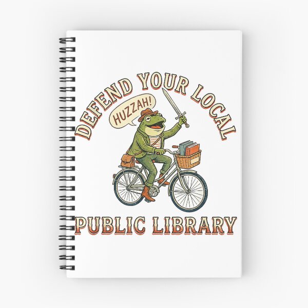 Item preview, Defend Your Local Library Frog Huzzah T-Shirt designed and sold by kevincuellar.