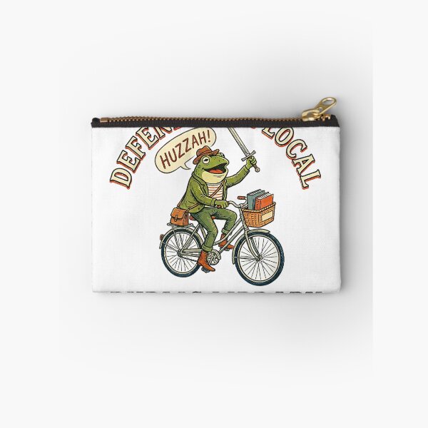 Artikelvorschau, Verteidige deine örtliche Bibliothek – Frosch-Hurra-T-Shirt entworfen und verkauft von kevincuellar.