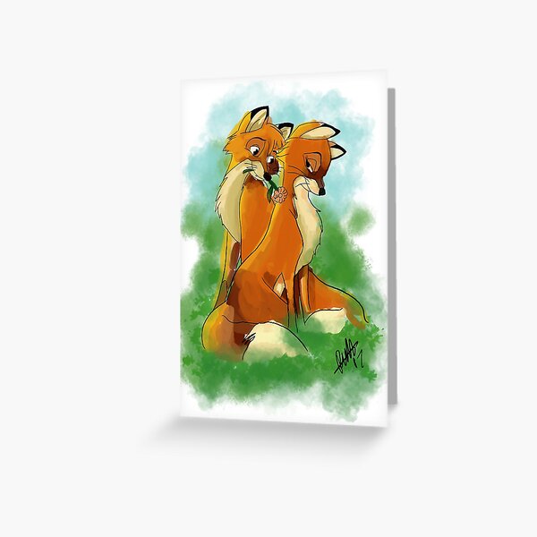 Vista previa del artículo con la obra «Tod & Vixey Fox», diseñado y vendido por Ruth Wilde.