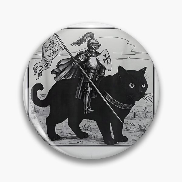 Item preview, Defend Your Local Public Library Funny Knight Cat T-Shirt designed and sold by KTY-NUSS.