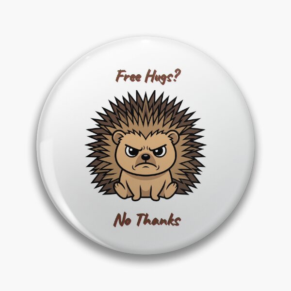 Item preview, Free Hugs No Thanks Funny Introvert Hedgehog Animal designed and sold by SW Shop.