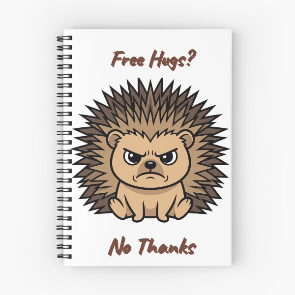 Item preview, Free Hugs No Thanks Funny Introvert Hedgehog Animal designed and sold by SW Shop.