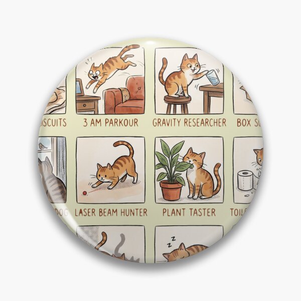 Item preview, Hobbies Of The Domesticated Cat Funny Feline Owner Humor designed and sold by AdyKurniawan.