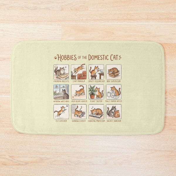 Item preview, Hobbies Of The Domesticated Cat Funny Feline Owner Humor designed and sold by AdyKurniawan.