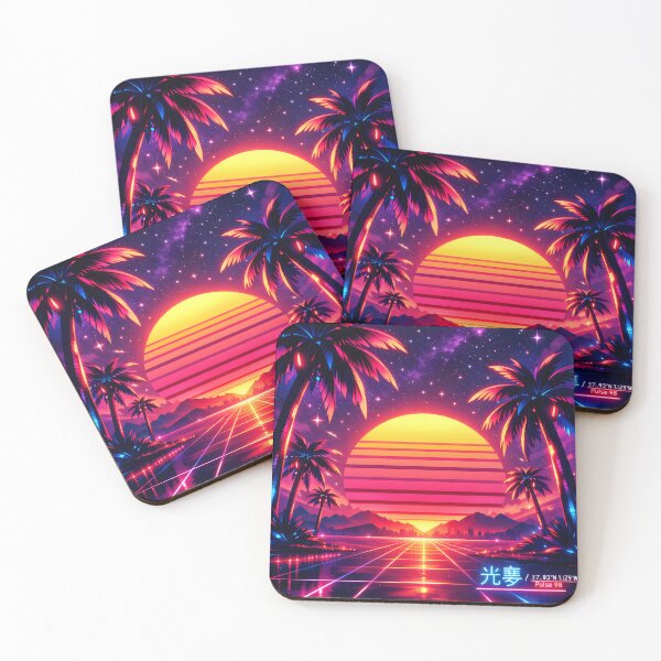 Item preview, Electric Palms — Epic Neon Horizon designed and sold by Neo Tokio.