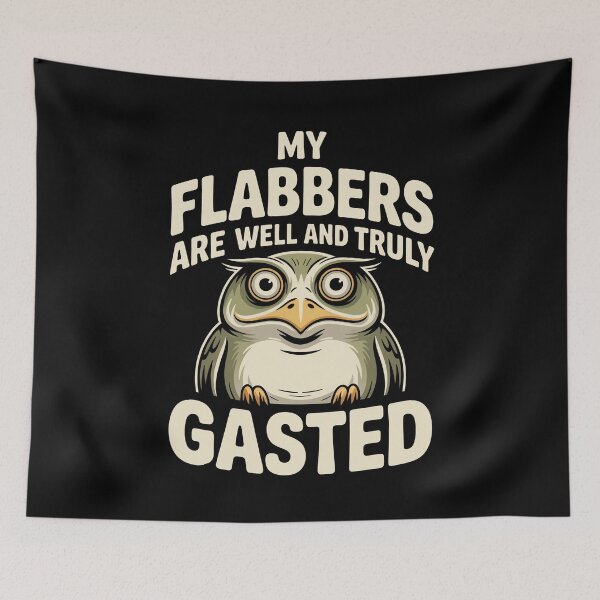 Item preview, My Flabbers Are Well and Truly Gasted Funny British Owl Gift designed and sold by Say It With Ink.