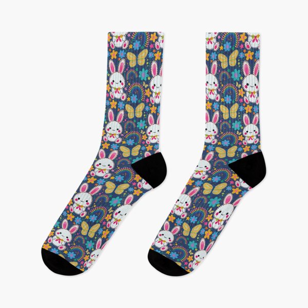 Item preview, Cute Bunny Rainbow Seamless Pattern designed and sold by Alaa-momani.