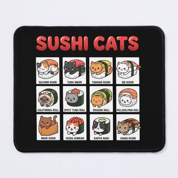 Item preview, Sushi Cats Cute Japanese Food Kawaii Feline Menu designed and sold by AdyKurniawan.
