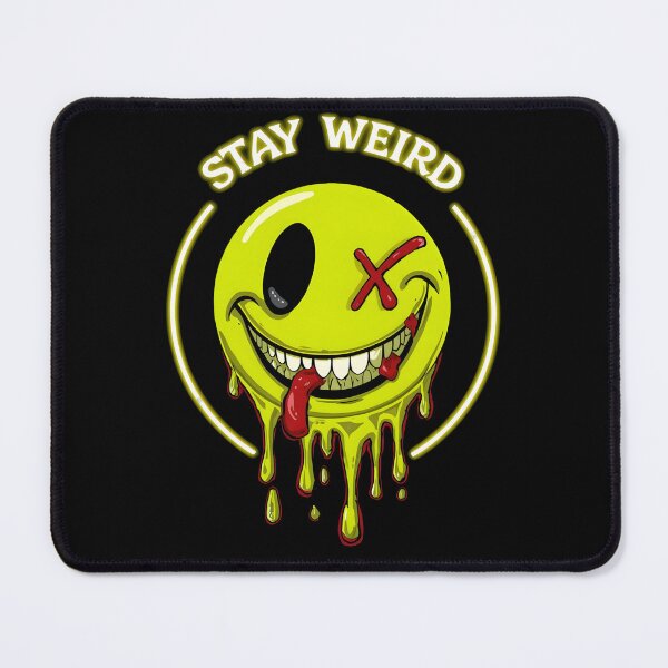 Item preview, Stay Weird Horror Smiley Face Shirt, Creepy Melting Smile PNG, Gothic Y2K Aesthetic Sticker Design, Dark Humor Graphic Tee Art designed and sold by PrintelloTH.