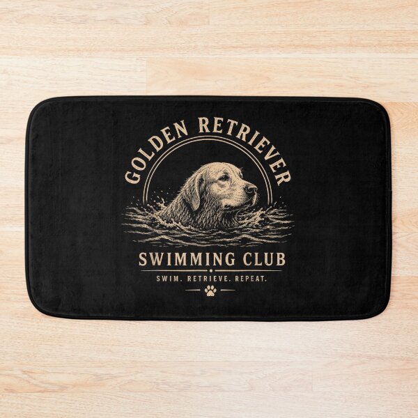 Item preview, Golden Retriever Swimming Club Swim Retrieve Repeat Retro Vintage Dog Art designed and sold by LakenDraphil.