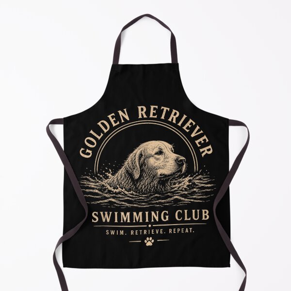 Item preview, Golden Retriever Swimming Club Swim Retrieve Repeat Retro Vintage Dog Art designed and sold by LakenDraphil.